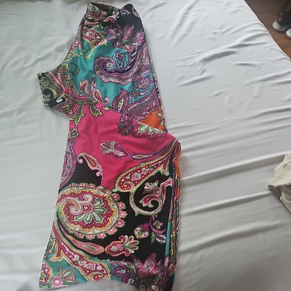 Colorful Paisley Print Skirt